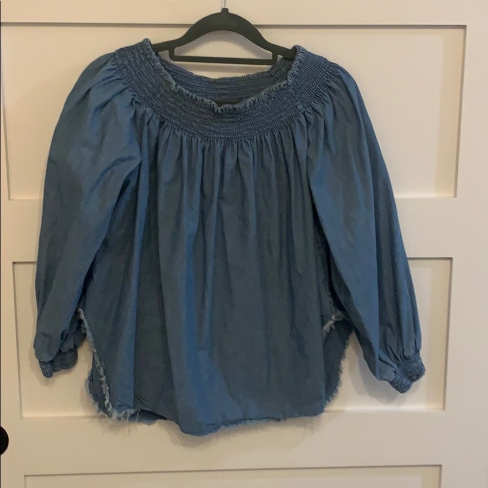 One teaspoon off the shoulder denim top